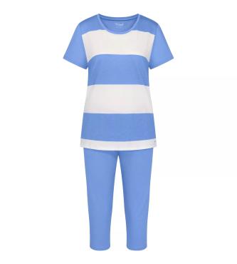 Triumpf Schlafanzug mit Streifenmuster blau gestreift