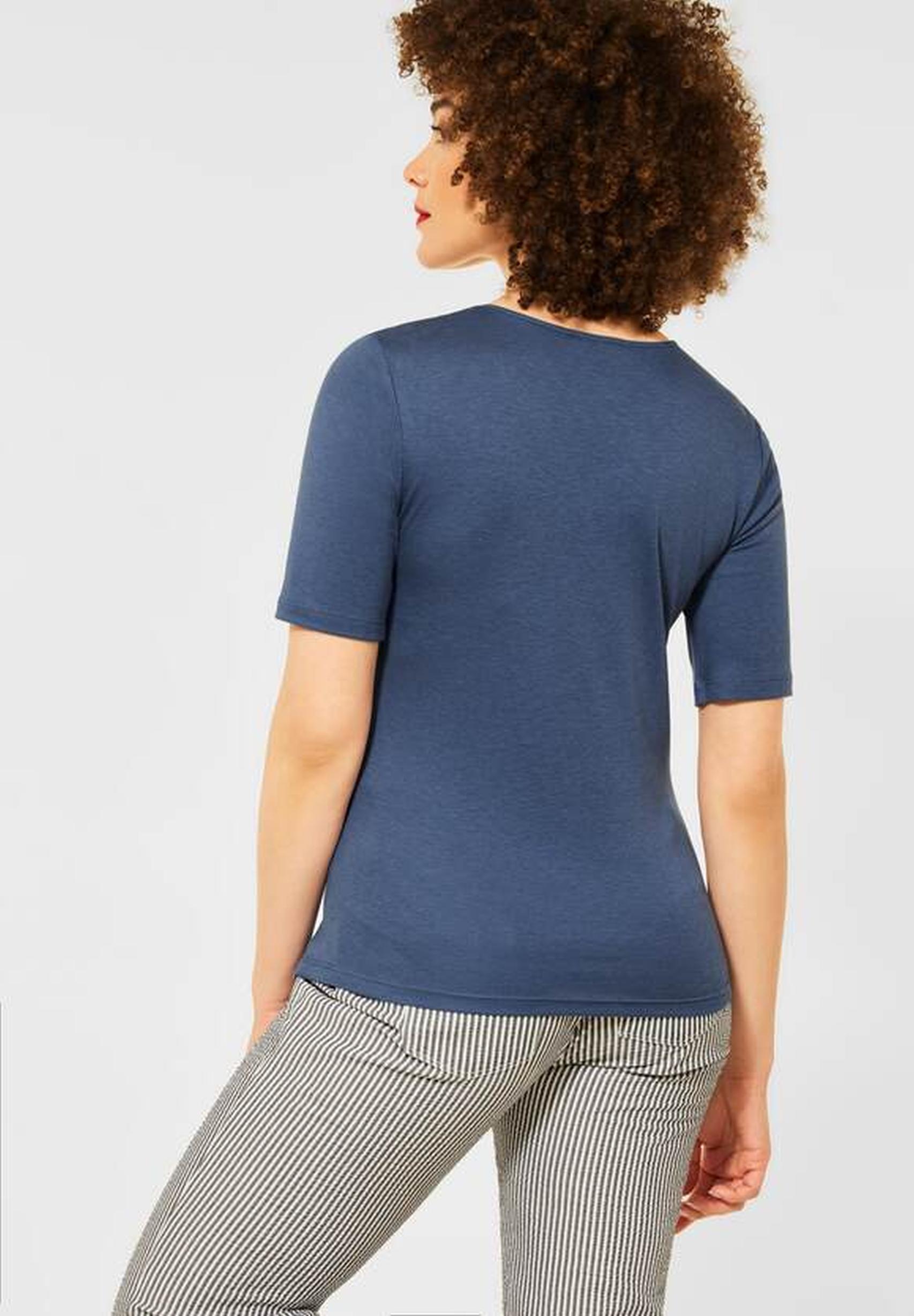 Basic Shirt Palmira aus der Kollektion von Street One in foggy blue 313105