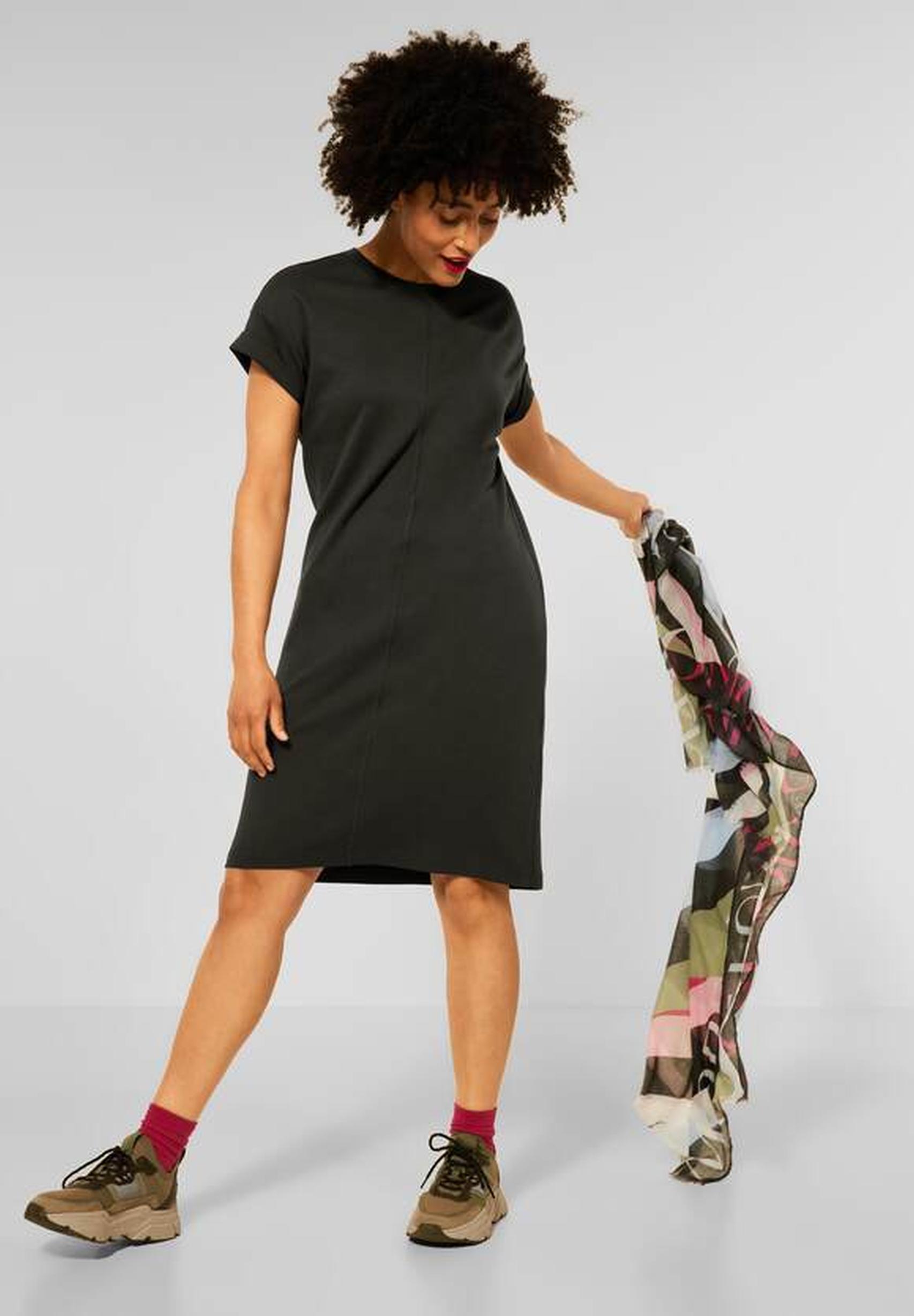 Modisches Jerseykleid aus der Kollektion von Street One in bassy olive -  143166