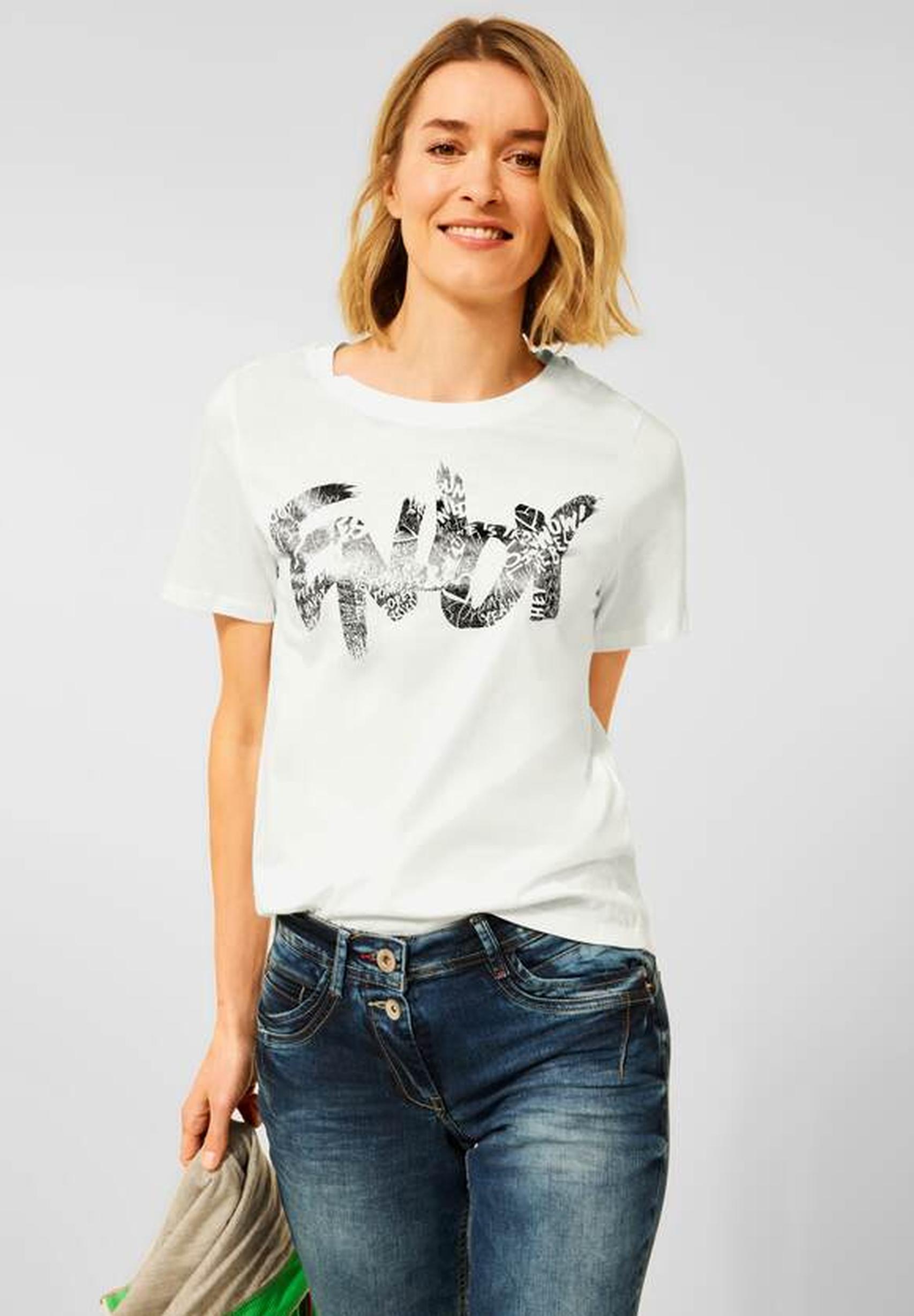 Modisches T-Shirt aus der Kollektion von CECIL in vanilla white - 318468