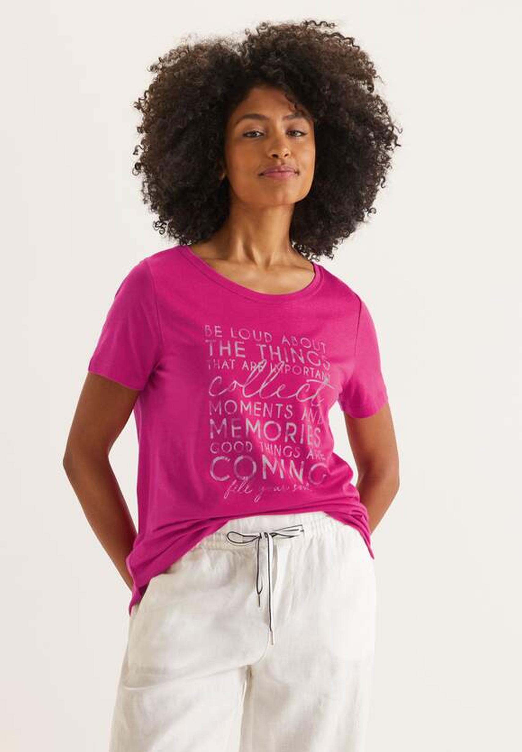 Trendiges T-Shirt aus Kollektion von Street One in Nu Pink - 319608