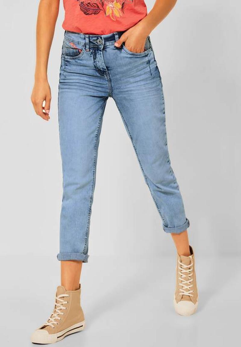 CECIL Straight Cropped Jeans in 26er Länge denim