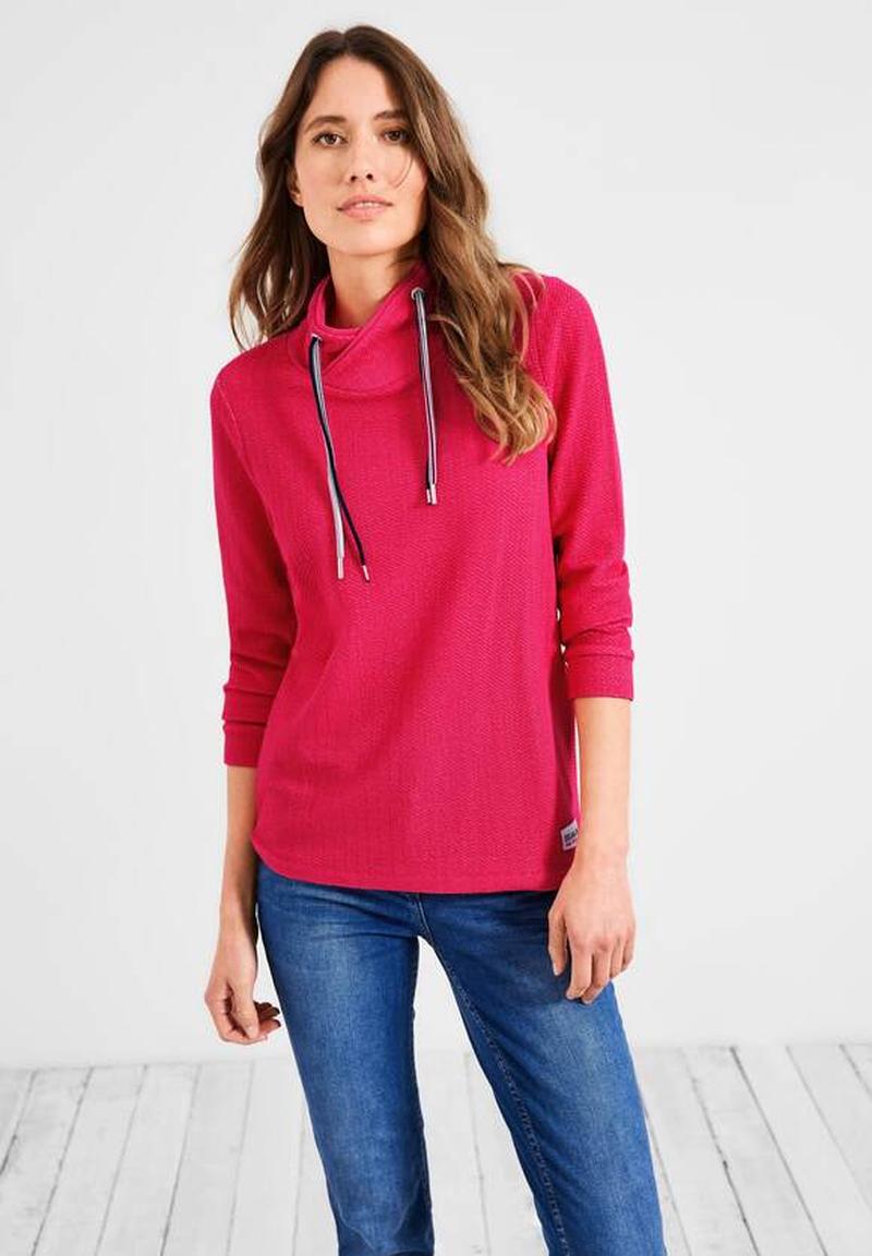 CECIL leichtes Sweatshirt mit Struktur Fresh Pink
