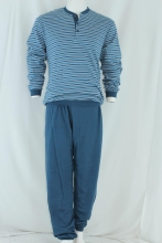SEIDENSTICKER Schlafanzug dick -Gr.wählbar- blau gestreift