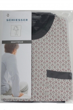 SCHIESSER Schlafanzug lang -Gr.wählbar- hellgrau