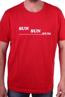 S.Oliver T-Shirt mit Flockprint Sun rot