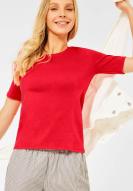 CECIL Basic Kurzarm-Shirt Lena Poppy Red