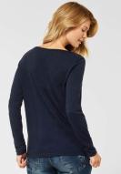CECIL New Basic Langarm T-Shirt deep blue