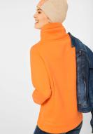CECIL Sweatshirt mit Print im Kragen Simply Orange