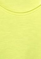 Cecil Kurzarmshirt mit rundem V-Ausschnitt lemon yellow