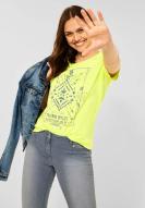 CECIL T-Shirt mit ThinkWild-Frontdruck lemon yellow