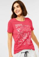 CECIL T-Shirt Tropical Sunset Coral
