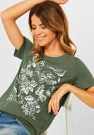 CECIL T-Shirt Tropical olive