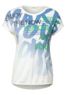 CECIL T-Shirt mit Wordingdruck vanilla cream