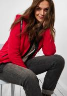 CECIL Fleece Mix Jacke Strong Red