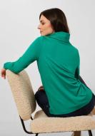 CECIL leichtes Sweatshirt mit Schalkragen Smaragd Green