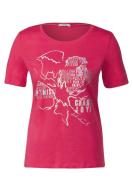 CECIL T-Shirt mit Folienprint Fresh Pink