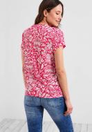 CECIL Tunika Shirt mit Blumendruck Strawberry Red