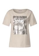 Street One T-Shirt mit Folienprint sand