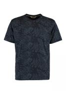 HAILYS MEN T-Shirt Do44novan mit tropischem Muster dunkelblau