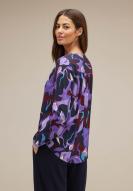 Street One Bluse Bamika mit Alloverprint Lupine Lilac