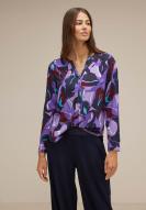 Street One Bluse Bamika mit Alloverprint Lupine Lilac