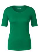CECIL Basic Kurzarm Shirt Lena Easy Green