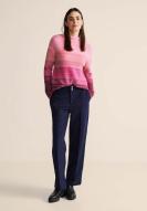CECIL flauschiger Pullover mit StreifenFarbverlauf Bright Cozy Pink