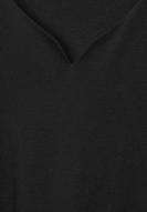 Street One Langarm-Shirt mit Herz-Ausschnitt schwarz