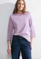 CECIL Shirt mit Blockstreifen Sporty Lilac